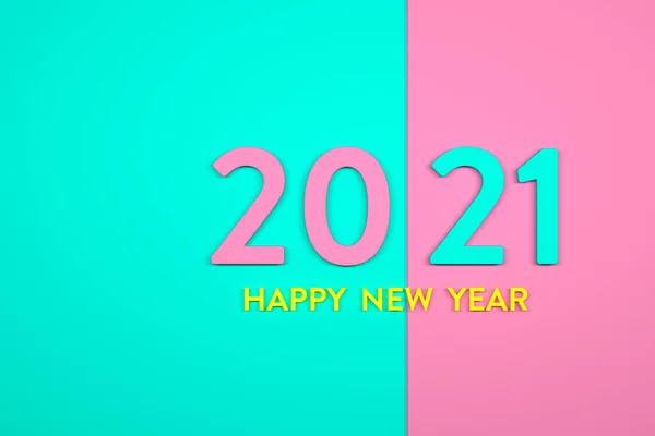 New Year 2021 Creative Design Concept 렌더링 이미지 — 스톡 사진