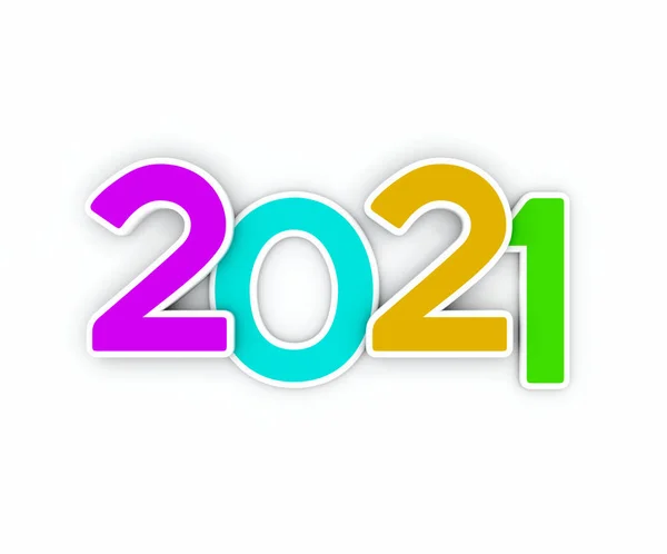 Новий Рік 2021 Концепція Креативного Дизайну Рендеринг Зображення — стокове фото