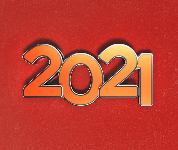 Nieuwjaar 2021 Creatief Ontwerpconcept Rendered Image — Stockfoto