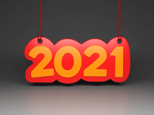 Ano Novo 2021 Conceito Design Criativo Imagem Renderizada — Fotografia de Stock