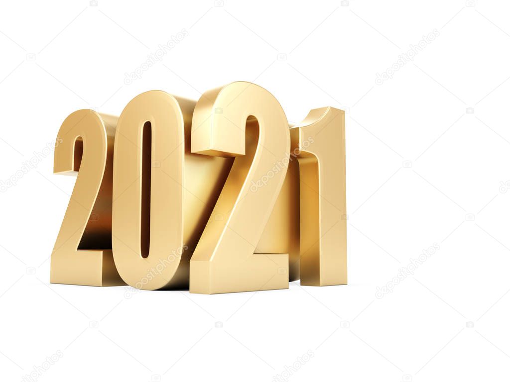 New Year 2021 Creative Design Concept - 3D Rendered Image