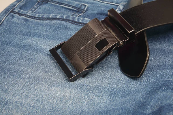 Indian Made Men Jeans Belt — Stock Photo, Image