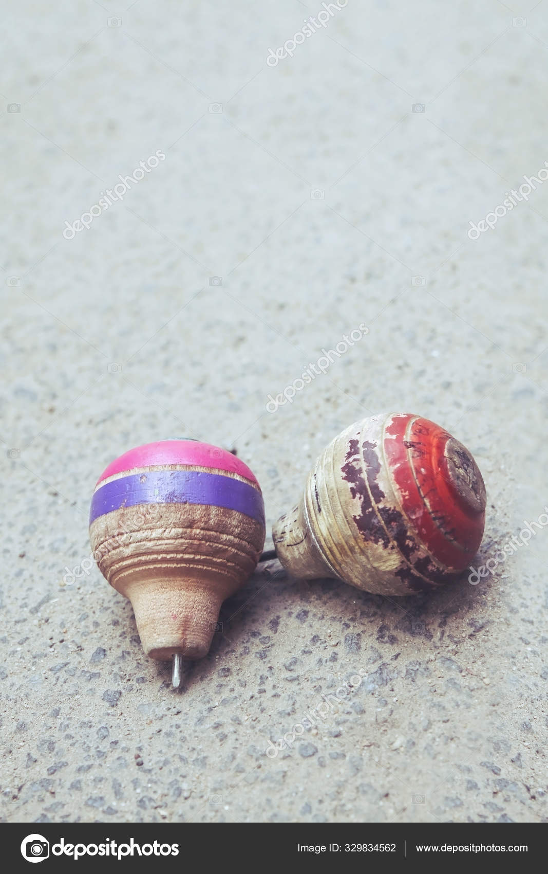 wooden top with string