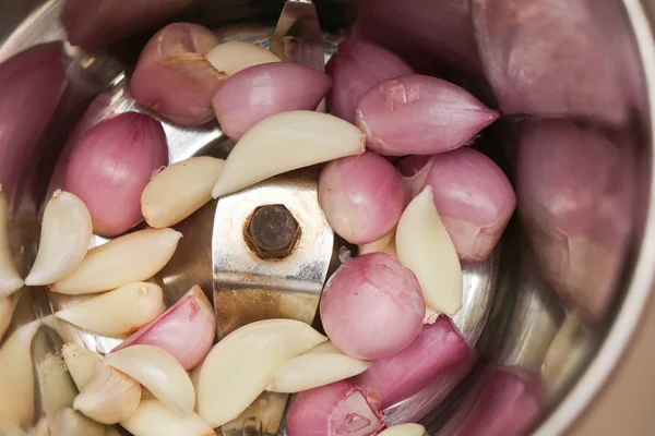 Garlic Small Onion Mixer Jar — Stock Photo, Image