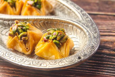 Güney Hindistan geleneksel çerezleri Pistachio Baklava