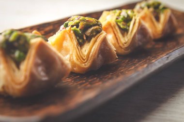 Güney Hindistan geleneksel çerezleri Pistachio Baklava