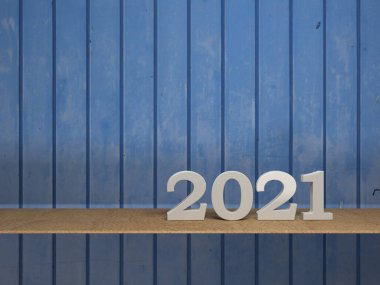 Yeni Yıl 2021 Yaratıcı Tasarım Konsepti - 3B Hazırlanmış Resim