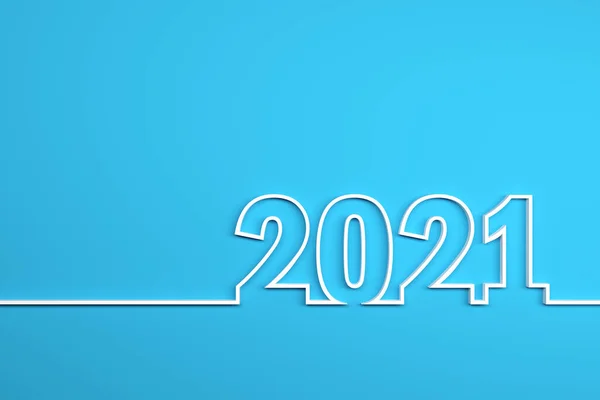 Ano Novo 2021 Conceito Design Criativo Imagem Renderizada — Fotografia de Stock