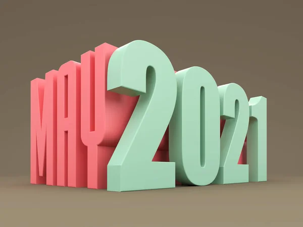 New Year 2021 Creative Design Concept Rendered Image — Stok Foto