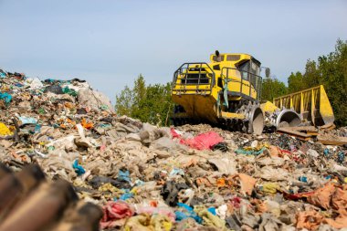 Kirlilik kavramı çöp yığını, çöplük ya da çöplük, ev atıkları, küresel uyarı