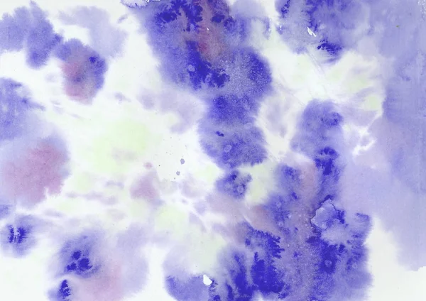 Hand painted watercolor violet and clouds, abstract watercolor background