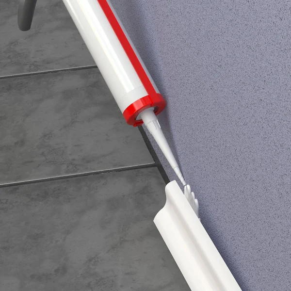 Verkleben der Sockelleiste an der Wand — Stockfoto © coldlykoss #157909210