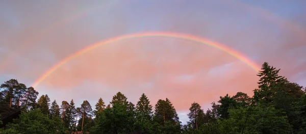 Rainbow in the evening sky