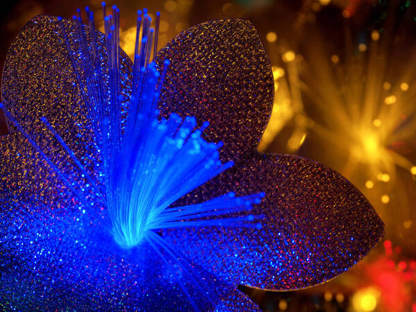 Beautiful fairy glowing flowers background 