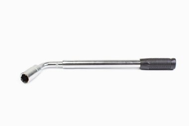 Restorasyon. soket anahtarı. mükemmel araç kiti. Krom Vanadyum Çelik. metallized düzeltme ekipmanları. beyaz arka planda izole edilmiş soket anahtarı. 