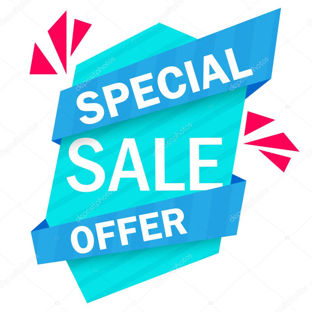 Special offer sale tag discount symbol, mega sale banner retail offer design sticker. Black friday sale banner.