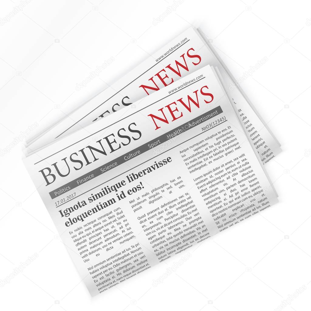 Newspaper. Business news. Regional newspapers business news.