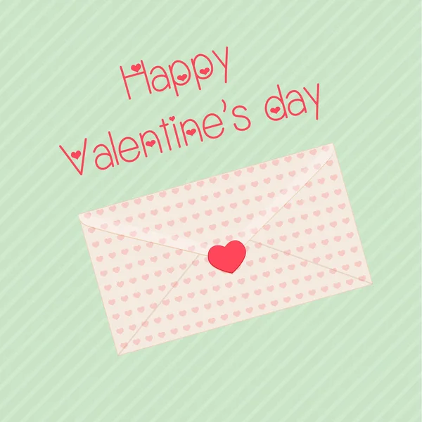 Happy valentines day design template envelope. Valentines Day poster. — Stock Vector