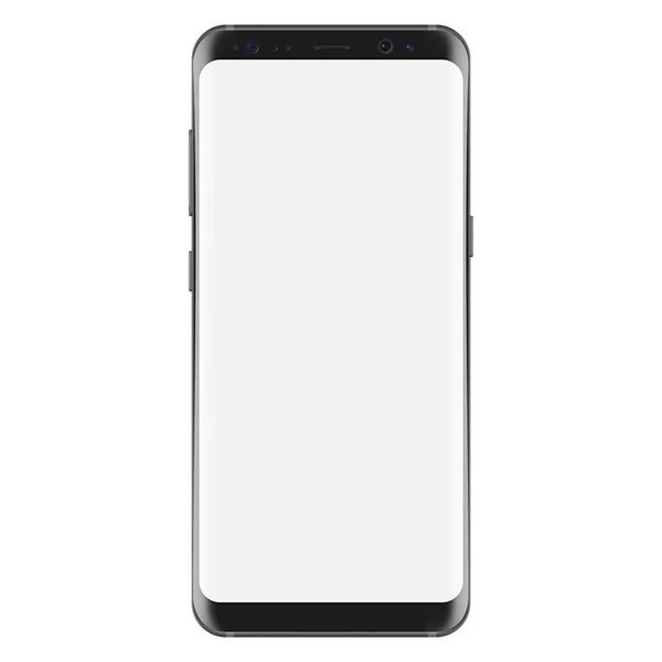Nová verze moderního chytrého telefonu s prázdnou bílou obrazovkou. Vektor eps 10 — Stockový vektor