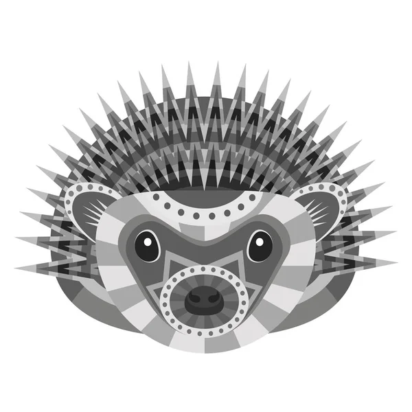 Kepala Logo Hedgehog. Lambang dekoratif vektor . - Stok Vektor