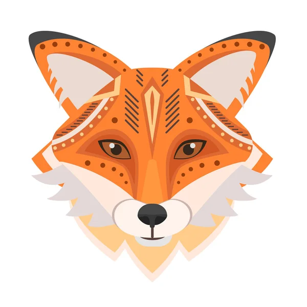 Fox hoofd Logo. Vector decoratieve embleem. — Stockvector