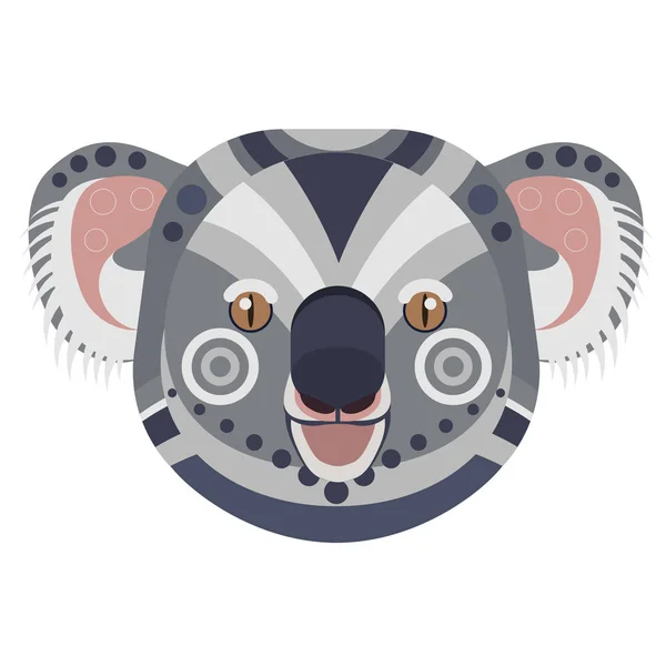 Logotipo Koala Head. Vetor de urso exótico emblema decorativo — Vetor de Stock