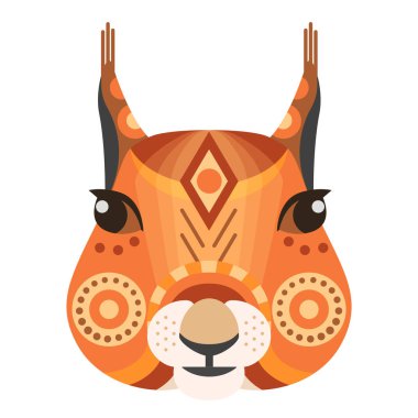 Sincap baş Logo. Vektör dekoratif amblemi.