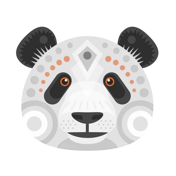 Panda Logo kafa. Vektör dekoratif amblemi. — Stok Vektör