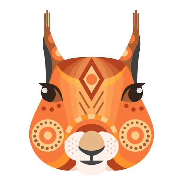Eekhoorn hoofd Logo. Vector decoratieve embleem. — Stockvector