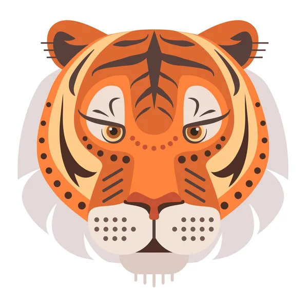 Logo de cabeza de tigre. Emblema decorativo vectorial . — Vector de stock