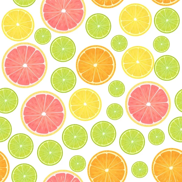 Colorful citrus Lemon seamless pattern. — Stock Vector