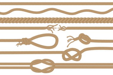 İp fırçalar farklı knot ile ayarla