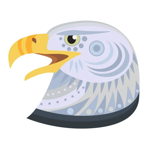 Logo cabeza de águila calva. Emblema decorativo vectorial . — Vector de stock