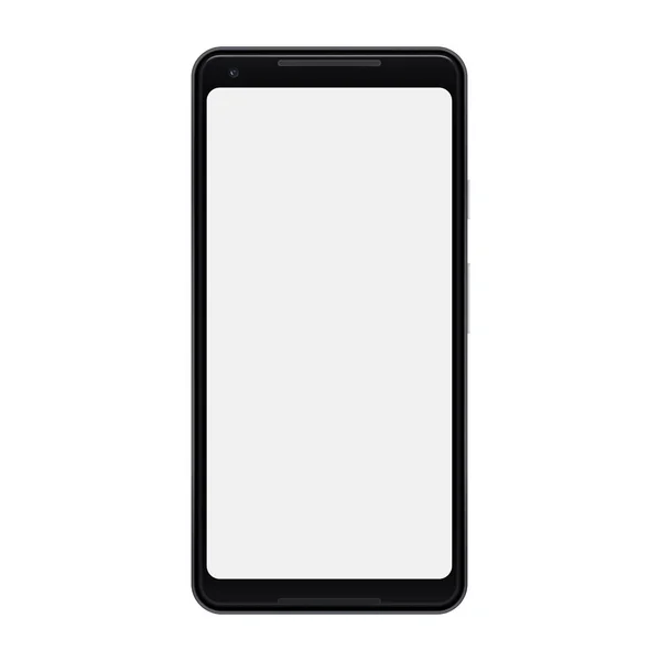 Vector Smartphone moderne isolé. Téléphone portable avec écran blanc. Conception de maquette de téléphone portable . — Image vectorielle