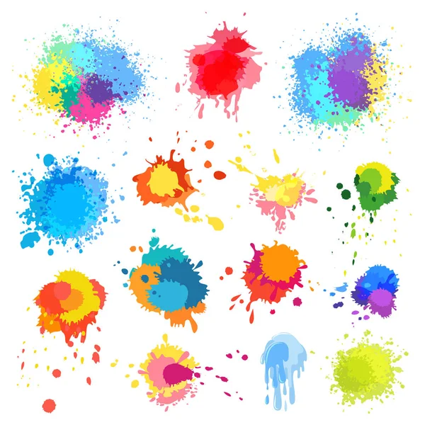 Vector abstract paint splat, paint splashes color background. — Stock Vector
