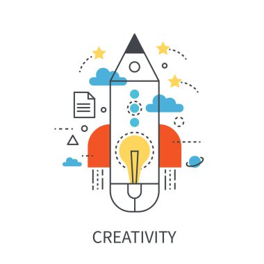 Yaratıcılık modern vektör kavramı
