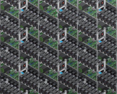 İzometrik vektör Kripto para birimi incelemesi seamless modeli çiftlikleri.