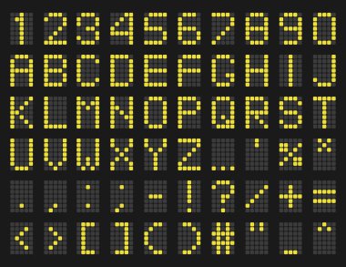 Zaman çizelgesi yeşil alfabe şablonu