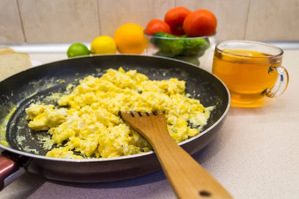 Scrambled eggs for breakfast