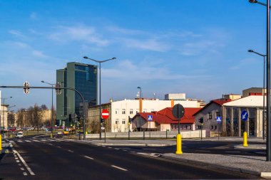 Lodz, Polonya şehir örnek üzerinde kentsel peyzaj