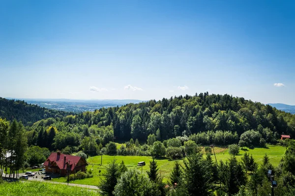Grüne Hügel Des Bieszczady Gebirges Polen — Stockfoto