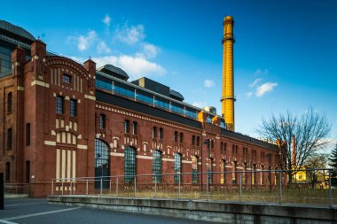 Yeni Merkezi şehir Lodz, Polonya, modern mimarinin tarihi binalar ile kombine