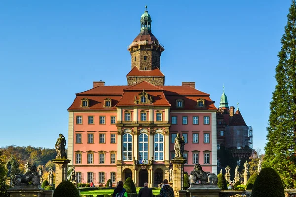 Μεγαλοπρεπές Μπαρόκ Κάστρο Της Ksiaz Κατοικία Hochbergow Κάτω Σιλεσία Πολωνία — Φωτογραφία Αρχείου