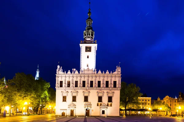 City Hall Evening Chelmno Poland — Stock Photo, Image