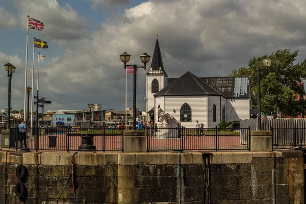 Bahía Cardiff Área Agua Creada Por Presa Cardiff Sur Cardiff — Foto de Stock