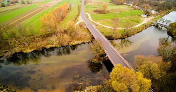 Brug Aan Een Kleine Rivier Polen — Stockfoto