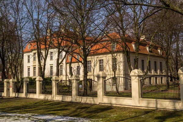 Edifícios Históricos Que Lembram Complicada História Cidade Lodz Centro Polónia — Fotografia de Stock