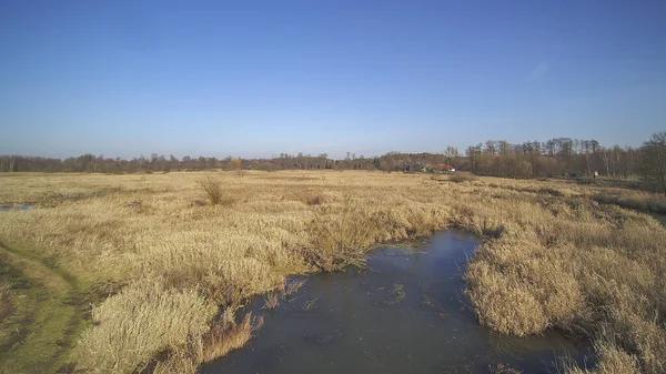 Pont Filmé Haut Avec Rivière Route Hiver 2020 — Photo