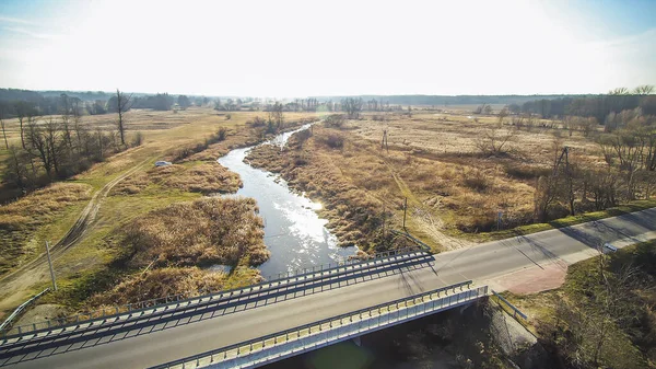 Het Landschap Van Centraal Polen Natuur Samen Met Infrastructuur Een — Stockfoto