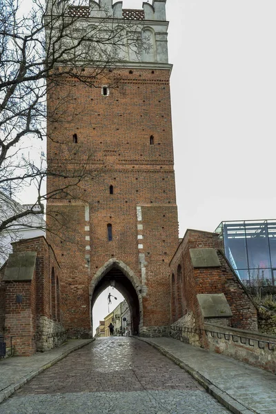 Centro Storico Nella Città Vecchia Sandomierz Polonia 2020 — Foto Stock